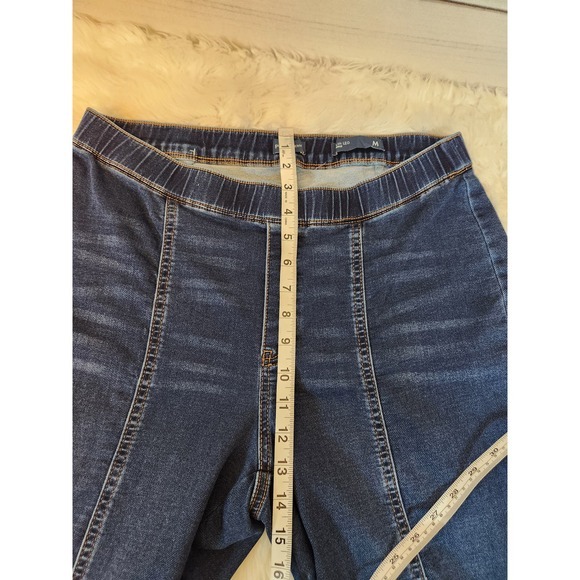 Pure Jill Women's Blue Mid‎ Rise Denim Elastic Waist Slim Leg Ankle Jeans Medium - Picture 6 of 7
